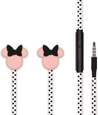 Disney Minnie Matt 3D Earbuds Handsfree με Βύσμα 3.5mm Μαύρο