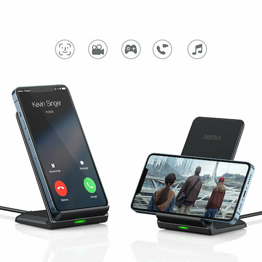 Choetech Încărcător Wireless (Qi Pad) 10W Negruς (T524-S & Cable)