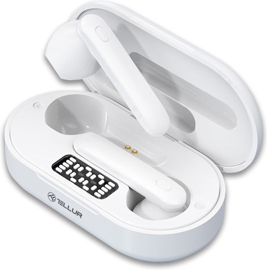Tellur TLL511411 Earbud Bluetooth хендсфри Слушалки с Кутийка за Зареждане Бял