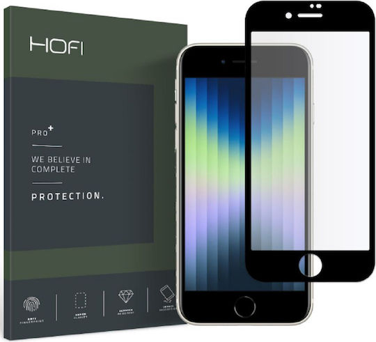 Hofi Pro+ Full Face Tempered Glass Μαύρο (iPhone SE 2022 / 2020 / 8 / 7)