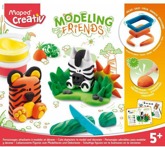 Maped Knete Spiel-Set Wilde Tiere für 5+ Alter, 4 Stück