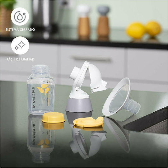 Medela Solo Ηλεκτρικό Μονό Θήλαστρο Μπαταρίας και Ρεύματος Κίτρινο 150ml