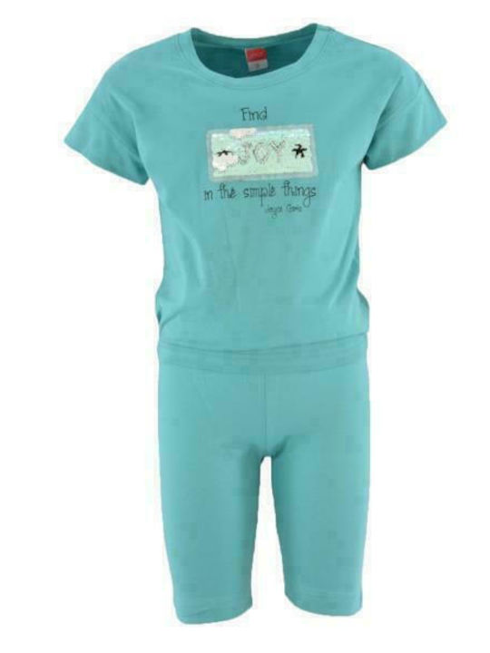 Joyce Kids Set with Shorts Summer 2pcs Turquoise