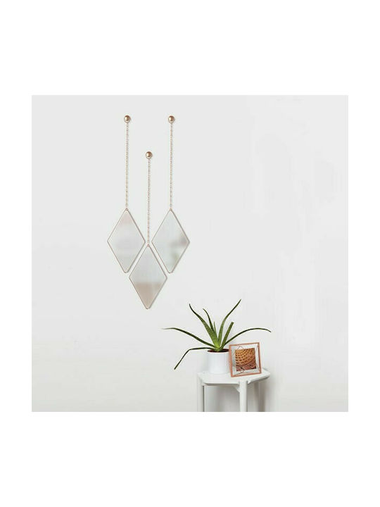 Umbra Wall Mirror with Gold Metallic Frame 28.6x38cm 3pcs