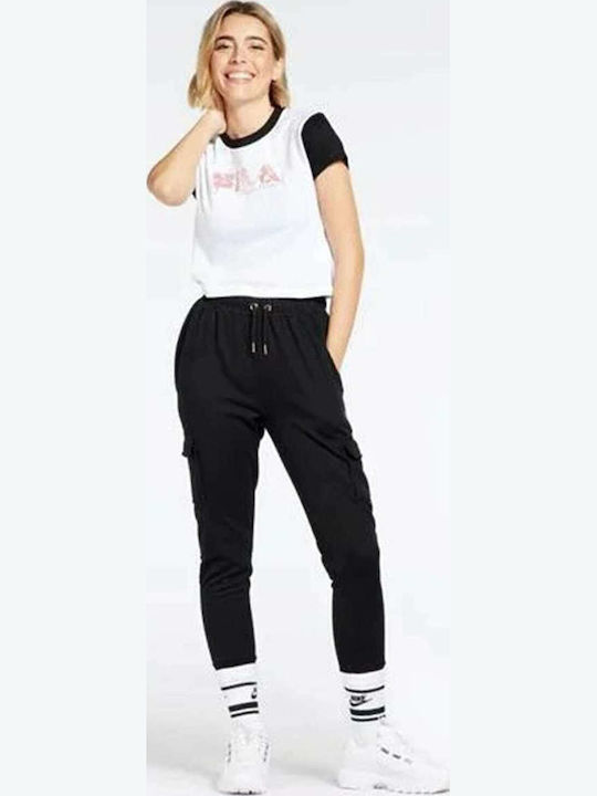 Kalli Γυναικείο Καλοκαιρινό Crop Top Βαμβακερό Κοντομάνικο Floral Λευκό