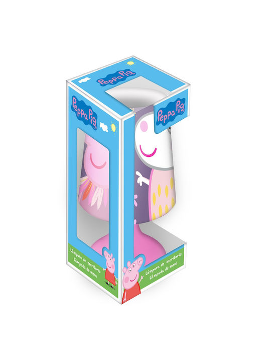 Kids Licensing Led Παιδικό Φωτιστικό Πορτατίφ Peppa Mini Ροζ 9x9x18εκ.
