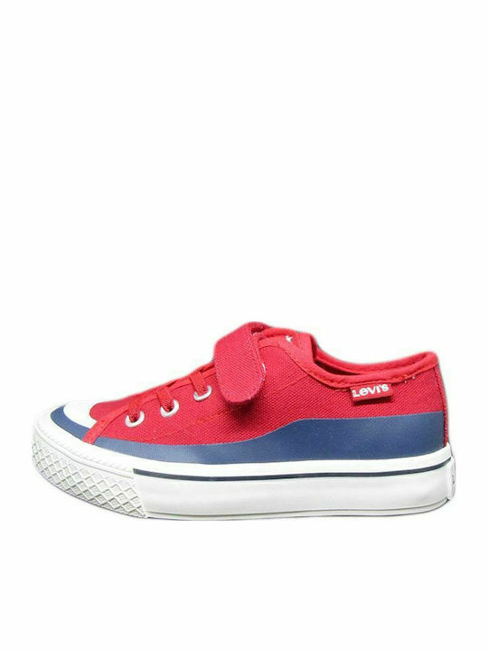 Square Kids Sneakers with Scratch Red