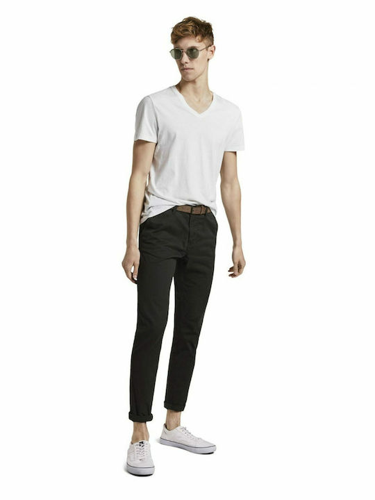 Hose Chino Elastisch in Schlanker Passform Schwarz