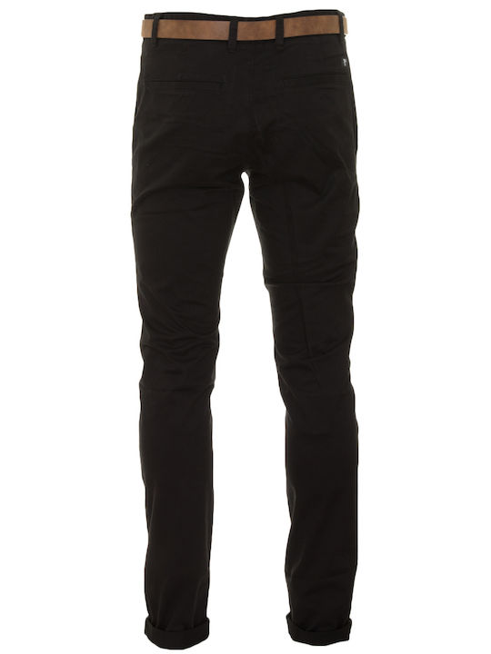 Hose Chino Elastisch in Schlanker Passform Schwarz
