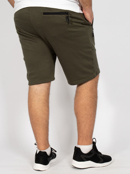 Double Men's Athletic Shorts Khaki