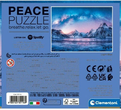 Puzzle Albastru Deschis Peace 2D 500 Piese
