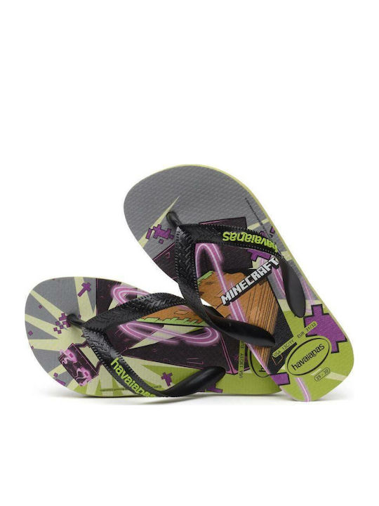 Kids' Flip Flops Black Minecraft