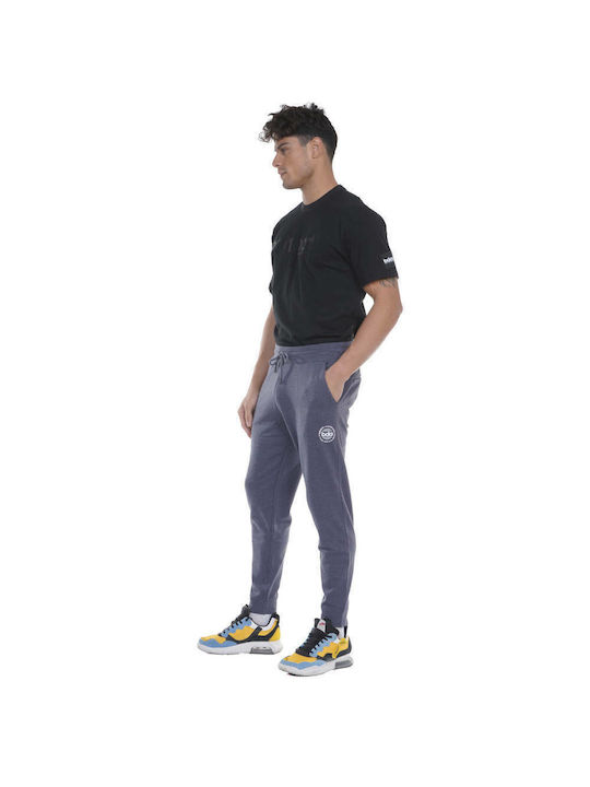 Body Action Men's Sweatpants with Rubber Blue