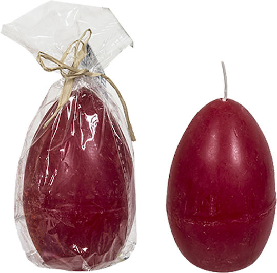 Bunny's Easter Candle Egg Red