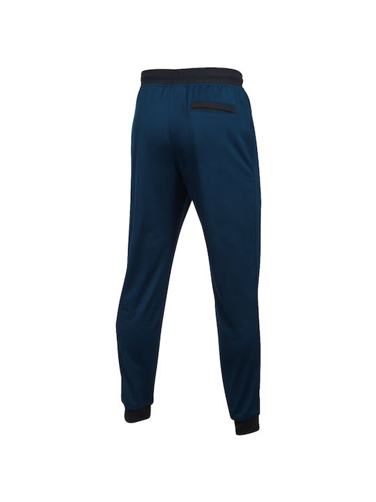 Sportsyle Sweatpants Glossy with Elastic Navy Blue