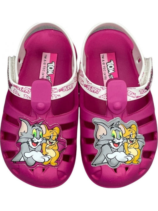Tom & Jerry Παιδικά Παπουτσάκια Θαλάσσης Φούξια