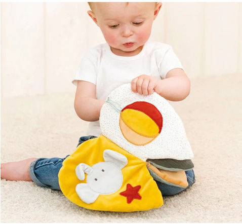 Nattou Activity Book Luna & Axel Booklet With Sounds made of Fabric with Sounds for 6++ Months