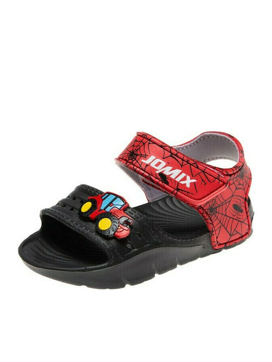 Children's Beach Shoes Black Red Tractor