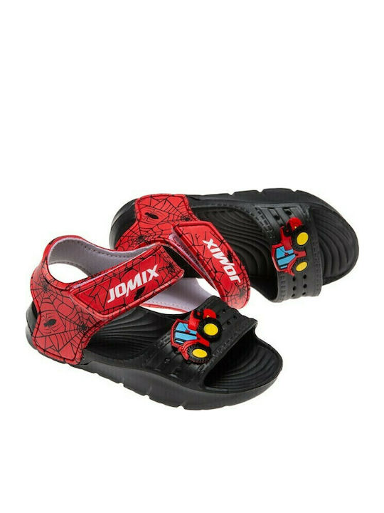 Children's Beach Shoes Black Red Tractor