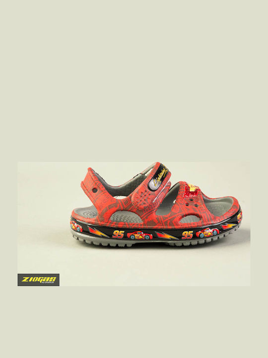 Crocband II Lighting Mcqueen Παιδικά Ανατομικά Παπουτσάκια Θαλάσσης Κόκκινα