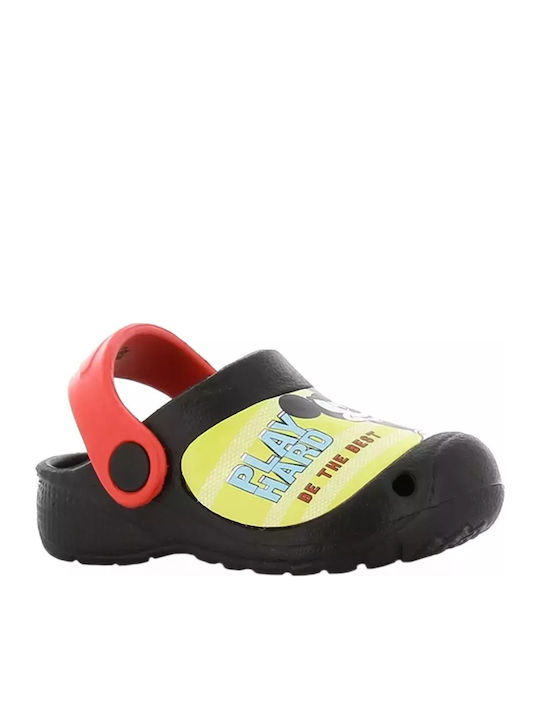 Mickey Παιδικά Σαμπό Θαλάσσης Μαύρα