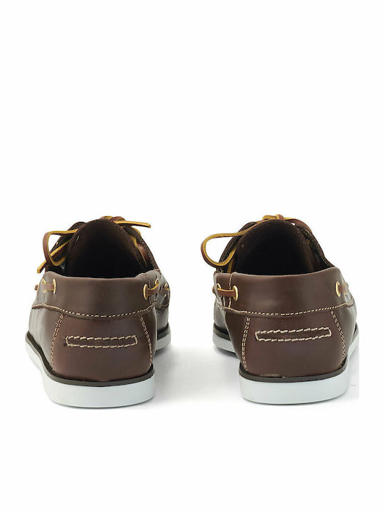 Men's Leather Boat Shoes Brown