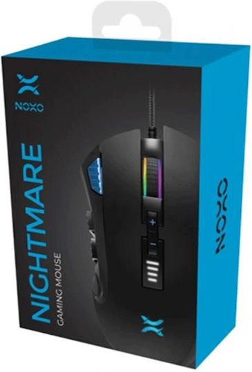 Noxo Nightmare RGB Gaming Ποντίκι 5000 DPI Μαύρο
