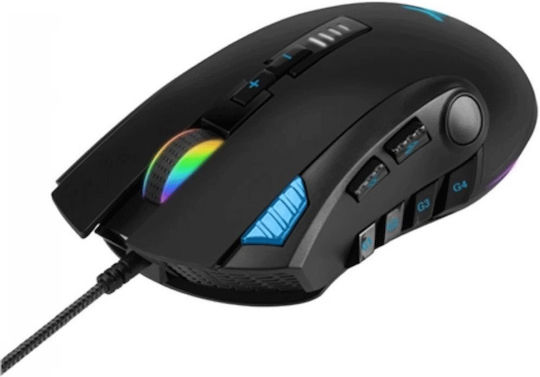 Noxo Nightmare RGB Gaming Ποντίκι 5000 DPI Μαύρο