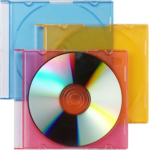 Vivanco CD Box Slim Case για 1 Δίσκο με Διάφανη Πρόσοψη σε Διάφορα Χρώματα 15τμχ