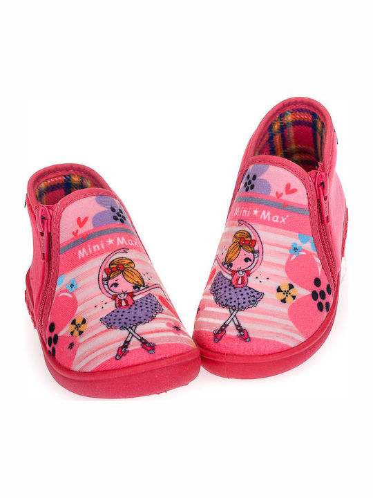 Mini Max Παιδικές Παντόφλες Μποτάκια για Κορίτσι Φούξια G-Horo