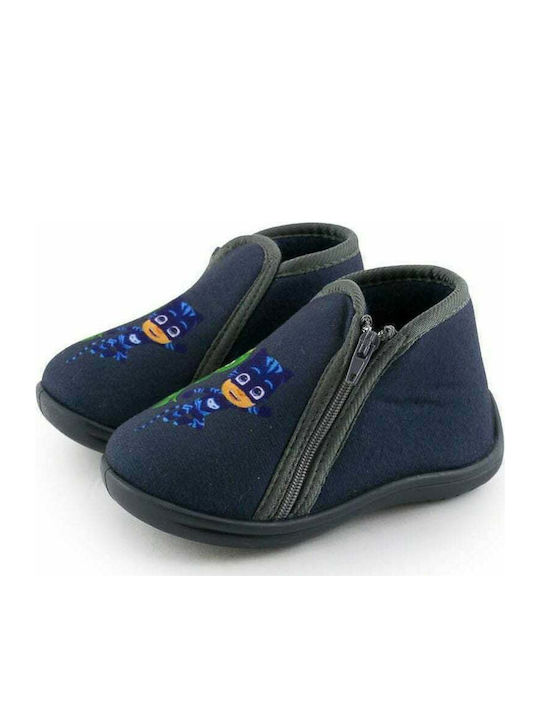 Zak Kids Slipper Ankle Boot Navy Blue