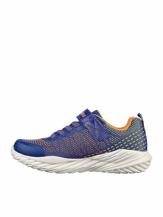 NITRO SPRINT Kids Sports Shoes Running with Hoop & Loop Closure Blue