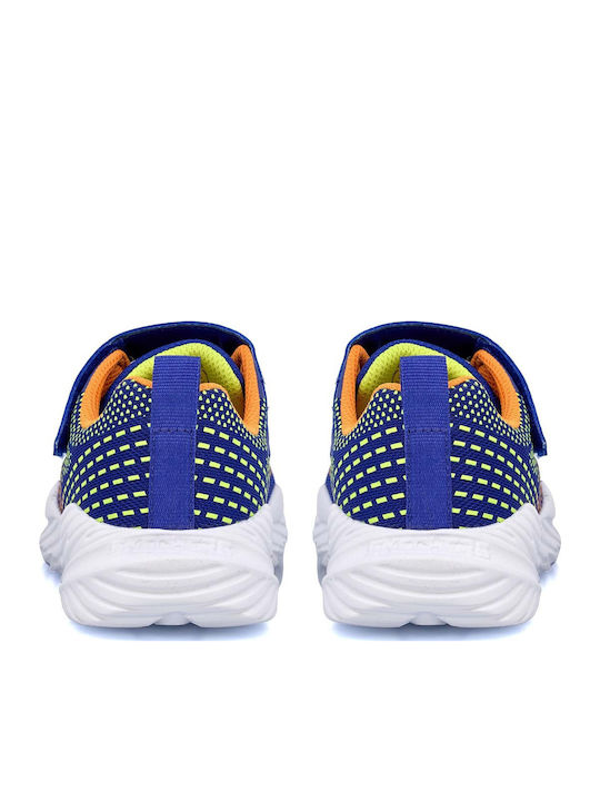 NITRO SPRINT Kids Sports Shoes Running with Hoop & Loop Closure Blue