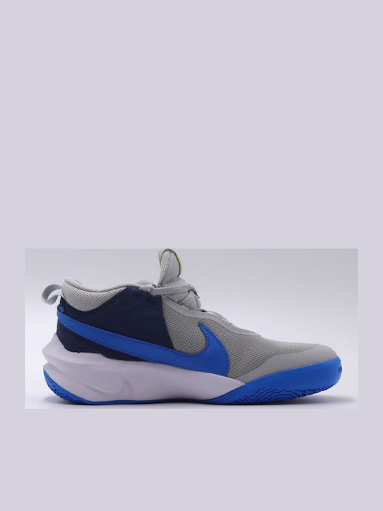 Team Hustle D 10 Kids Sports Shoes Basketball with Laces Gray