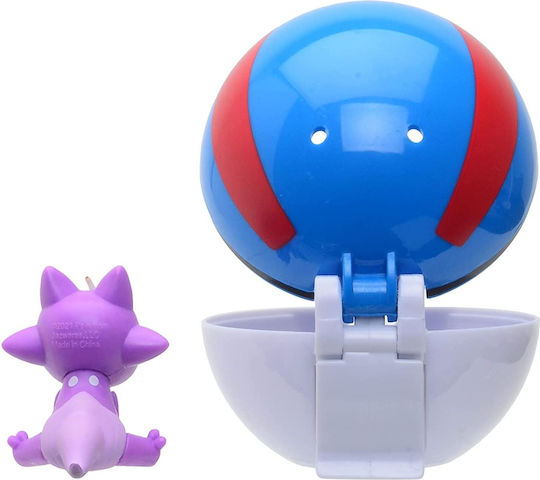 Jazwares Poke Ball Clip n' Go Pokemon Toxel & Great Ball για 4+ Ετών