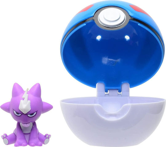 Jazwares Poke Ball Clip n' Go Pokemon Toxel & Great Ball για 4+ Ετών