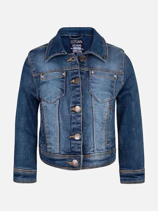 Kids' Denim Jacket Short Blue