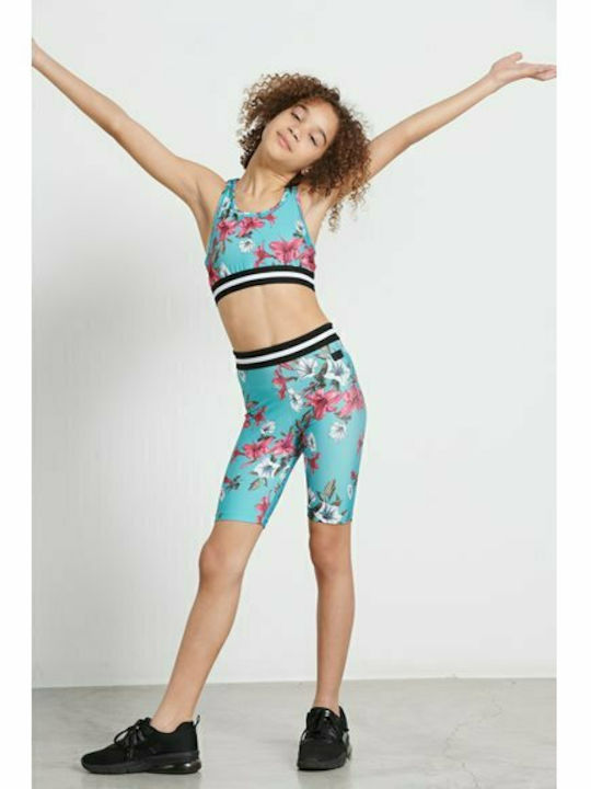 Kids Legging Sports Short Blue