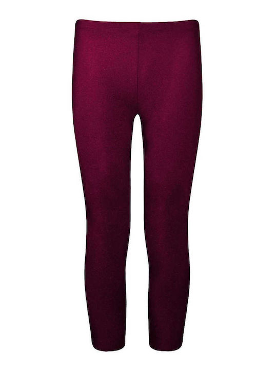 Kinder Leggings Lang Sangria