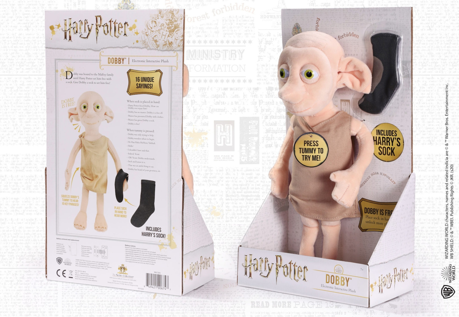 FIGURINE HARRY POTTER Bendy Figs Dobby 16 The Noble Collection EUR 22