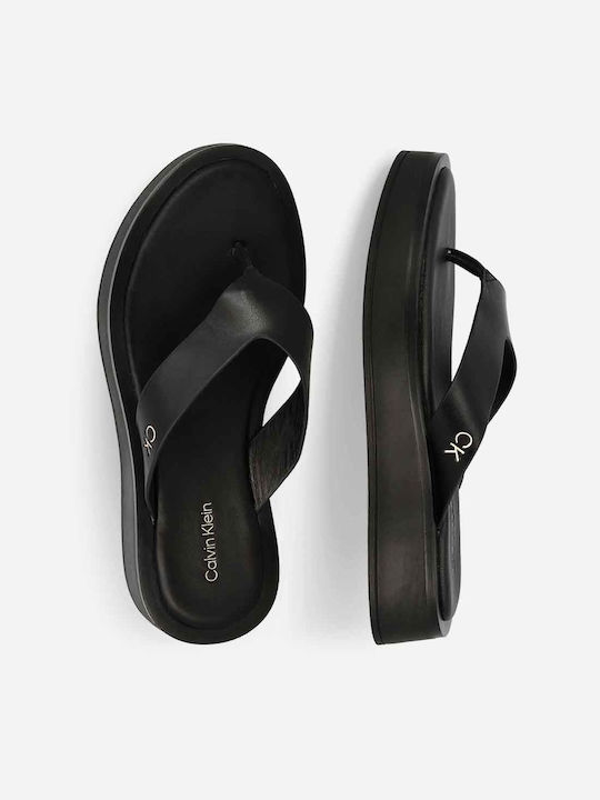 Women's Platform Flip Flops Black