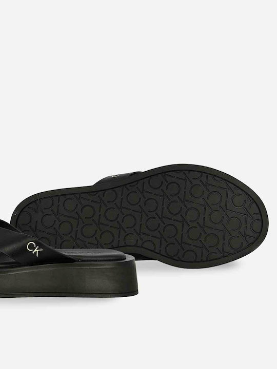 Women's Platform Flip Flops Black