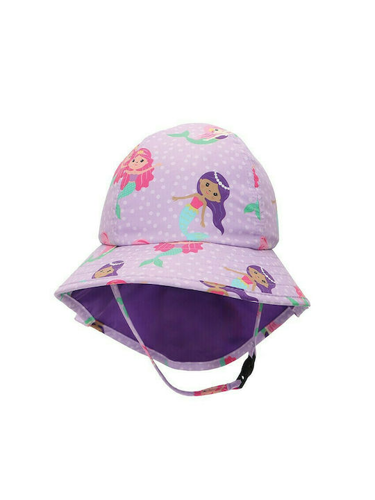 Zoocchini Παιδικό Καπέλο Υφασμάτινο Αντιηλιακό Mermaid για Κορίτσι Μωβ