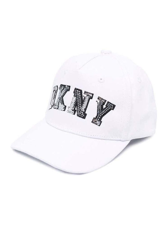 DKNY Παιδικό Καπέλο Jockey Υφασμάτινο Λευκό