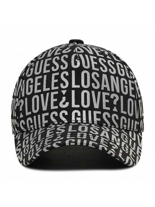 Guess Kids' Hat Jockey Fabric Black