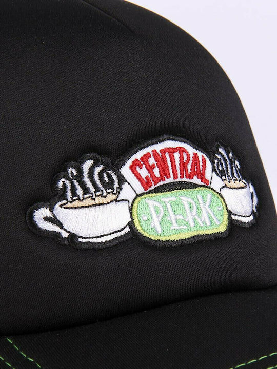 Cerda Παιδικό Καπέλο Jockey Υφασμάτινο Friends Central Perk Μαύρο