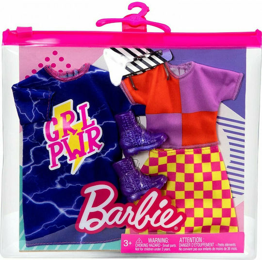 Barbie Dress Girl Power with Set Top - Shorts Doll Clothes for 3++ Years