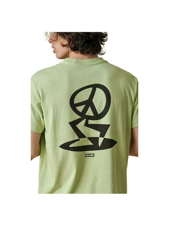 Globe Peace T-shirt Bărbătesc cu Mânecă Scurtă Herbal