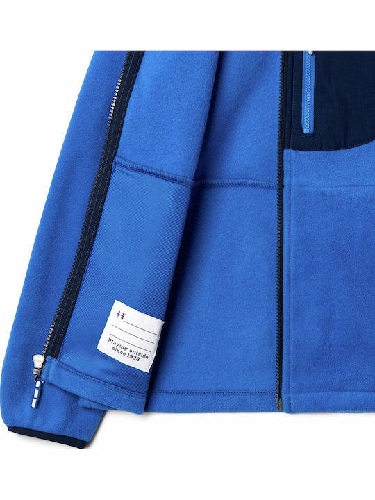 Kids Sweatshirt Cardigan Fleece Blue Fast Trek III