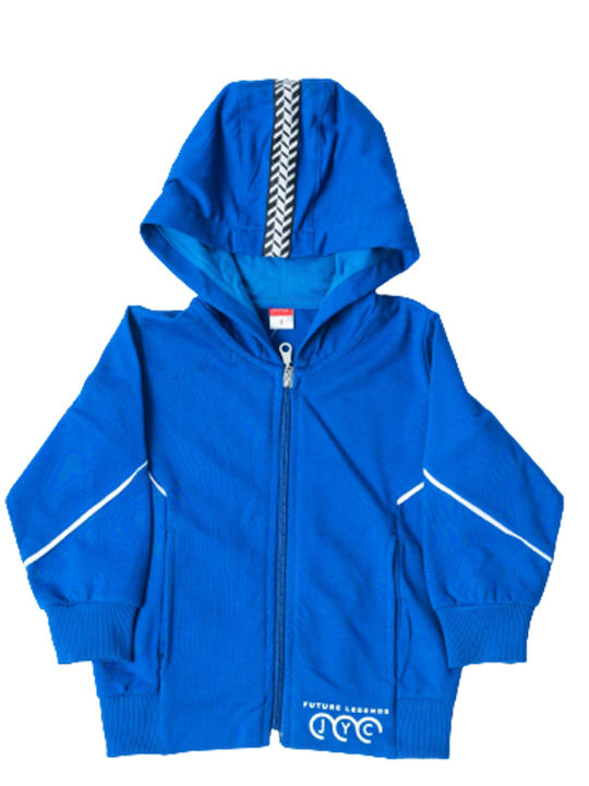 Joyce Kids Cardigan with Hood Royal Blue